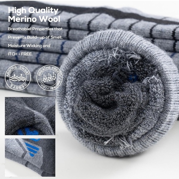 WEIERYA Ski Sock Merino Wool Ski Socks Womens Skiing & Snowboarding - Picture 3 of 5